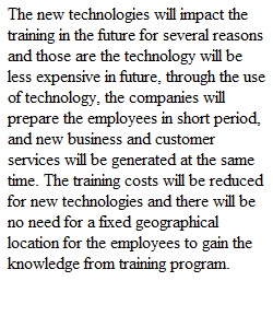 Technology and Training in the Future